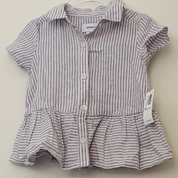 Old Navy toddler girl striped peplum shirt - Picture 1 of 1